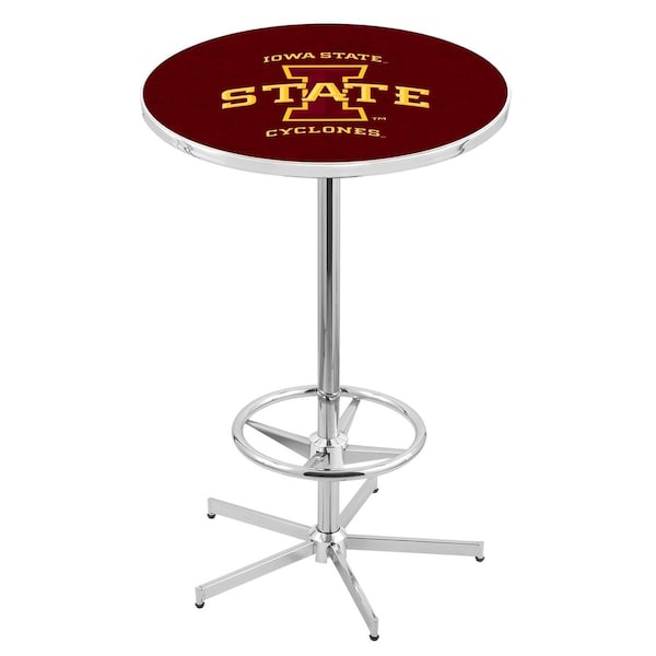 42" Chrome Iowa State Pub Table